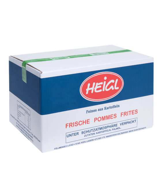 Frische Pommes Frites im Wellenschnitt 