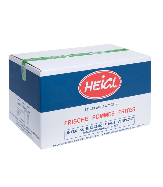 Frische Pommes Frites im Wellenschnitt 