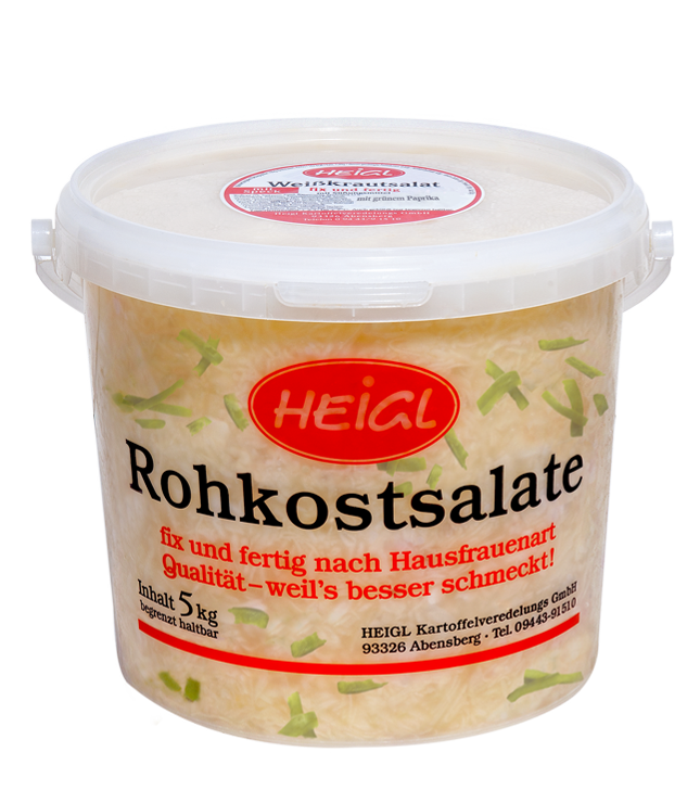 Weißkrautsalat mit grünem Paprika, frisch