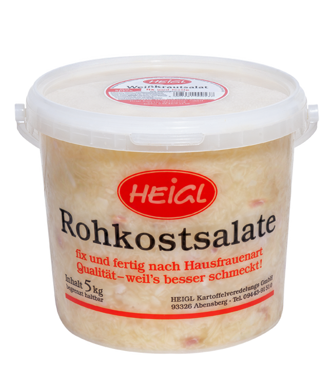 Weißkrautsalat mit Speck, frisch